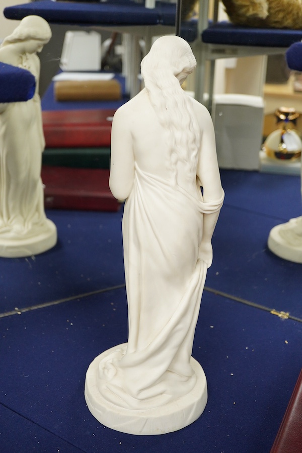 An Art Union of Great Britain Parian figure, circa 1860, modelled as a standing maiden, 43cm